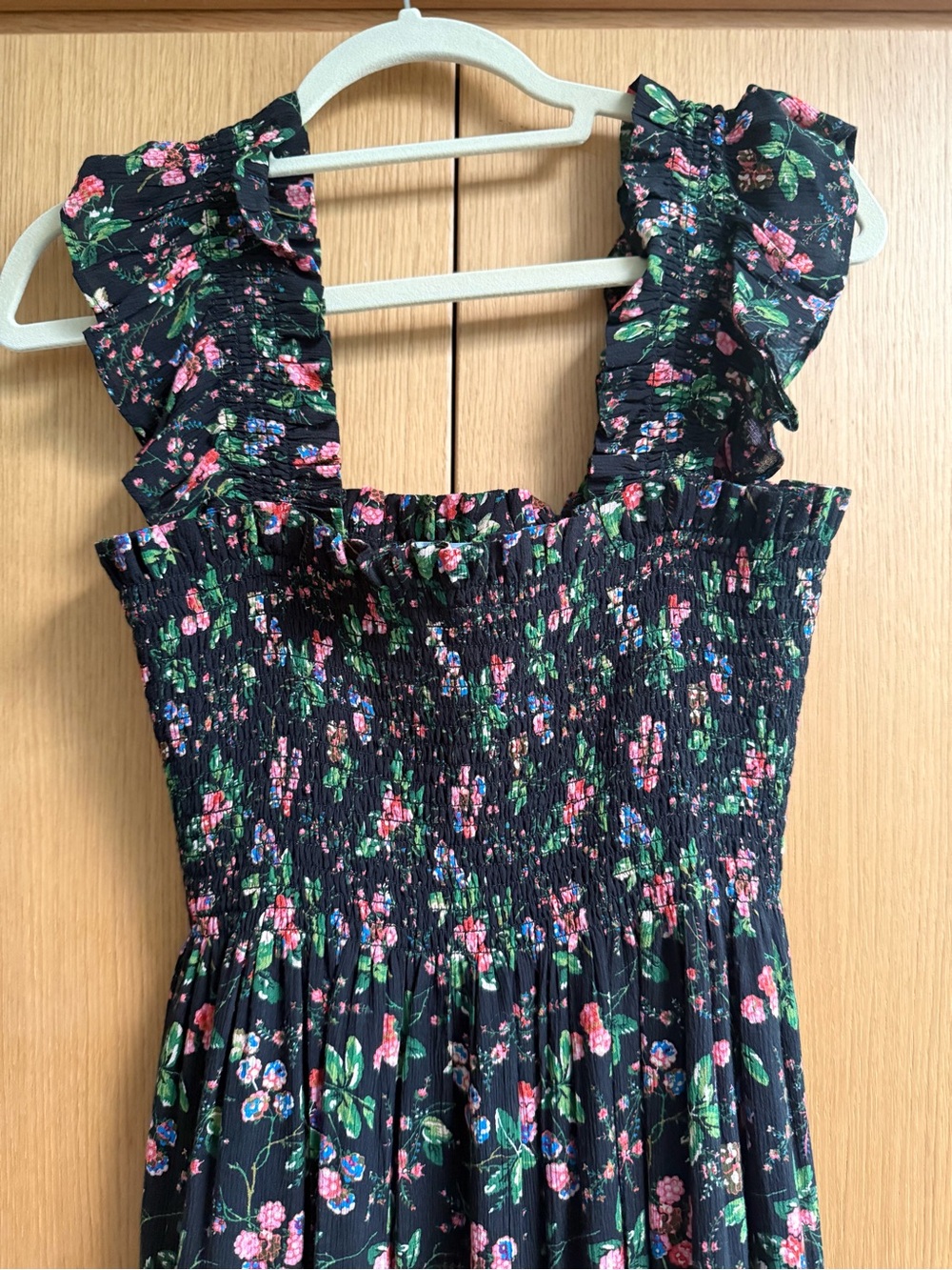 Hill House Ellie Nap Dress in black floral print, size M - Picture 8 of 12